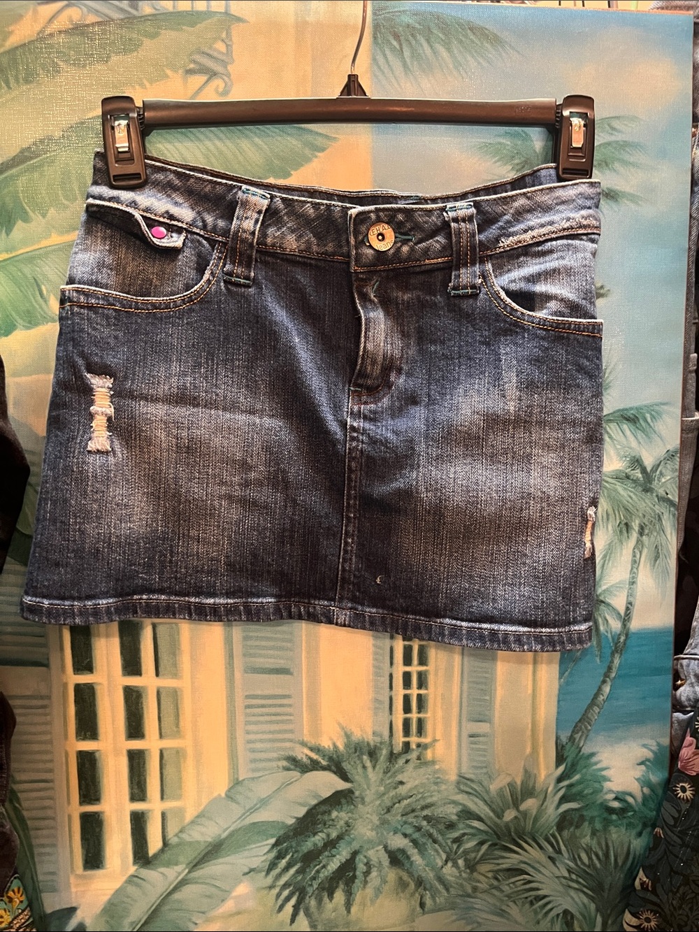 vintage Y2K rehab denim mini 11